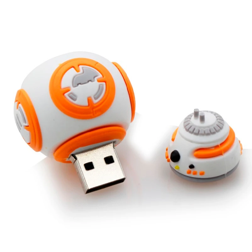 Флеш накопитель Star Wars BB8 USB флеш 2 0 мини 32 ГБ 64 128 Мб|USB флэш-накопители| |