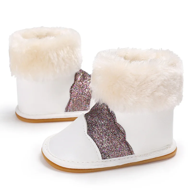 Теплые ботинки на резиновой подошве для новорожденных девочек 0 18 месяцев|Сапоги|