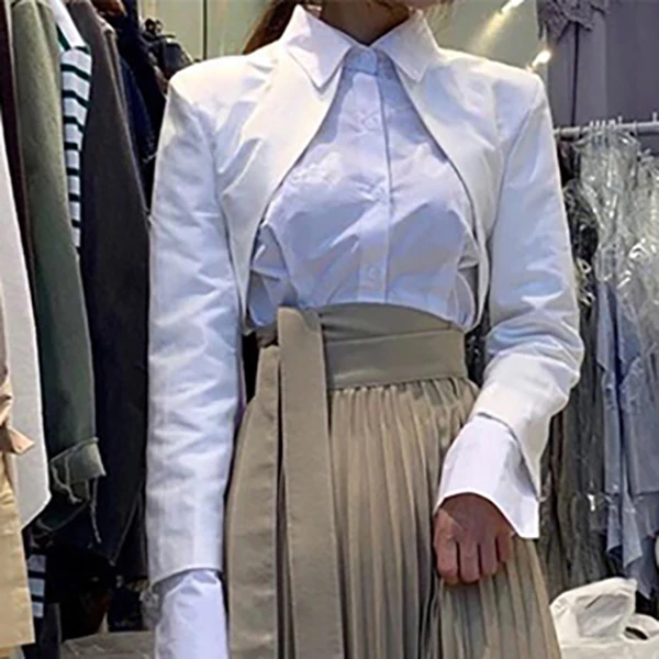 Женский подиумный костюм из 2 предметов подиумная рубашка с длинным рукавом и