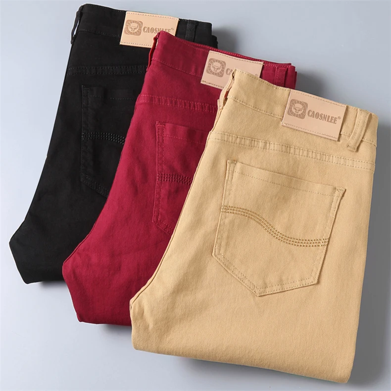 

Men's Business Straight-leg Casual Pants 2021 Autumn Classic Style Fashion Solid Color Stretch Trousers Men's Brand Trousers