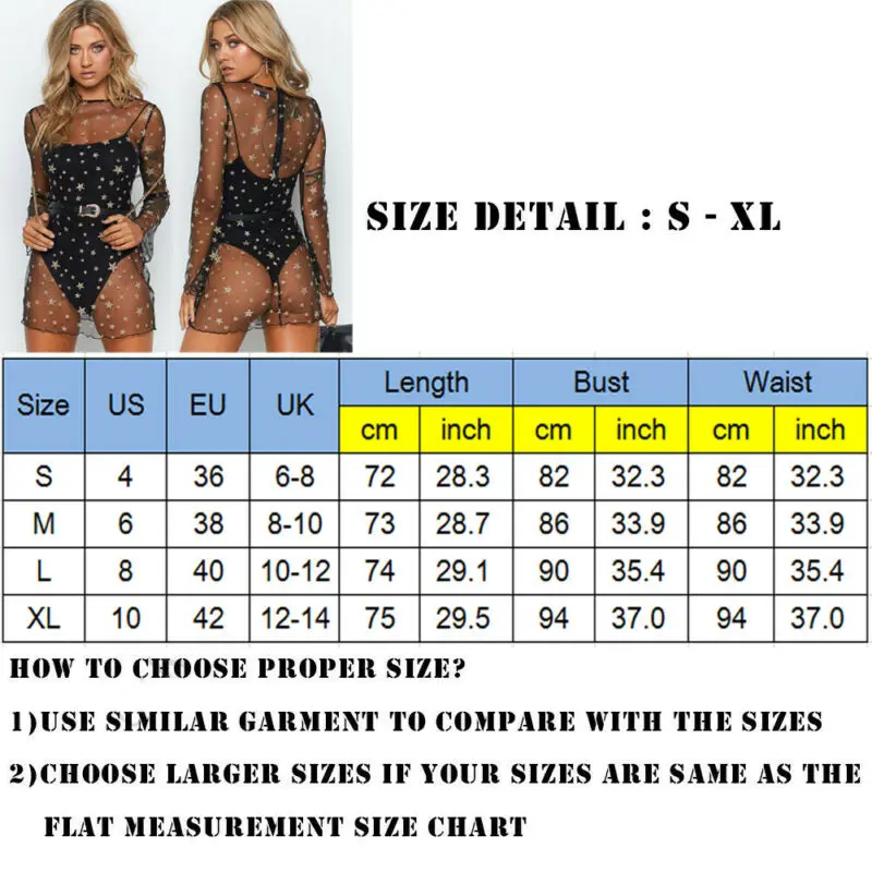 Сексуальная женская прозрачная сетчатая накидка-Бикини со звездами купальный