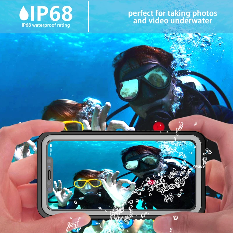 Чехол-накладка для iPhone 11 Pro Max XR X XS MAX SE 7 8 6 6S Plus 5 5S водонепроницаемый IP68 2 м |
