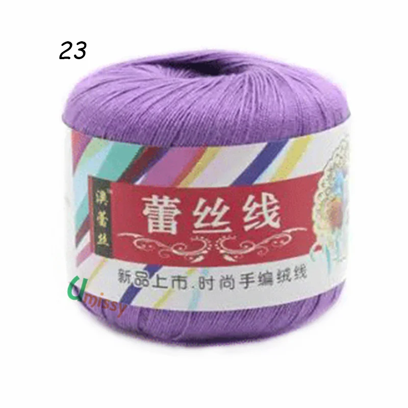 1pc 23 1 шт. хлопок чесаная пряжа для ручного вязания тонкая мягкая цветная Органическая пряжа - Цвет: 1pc 23