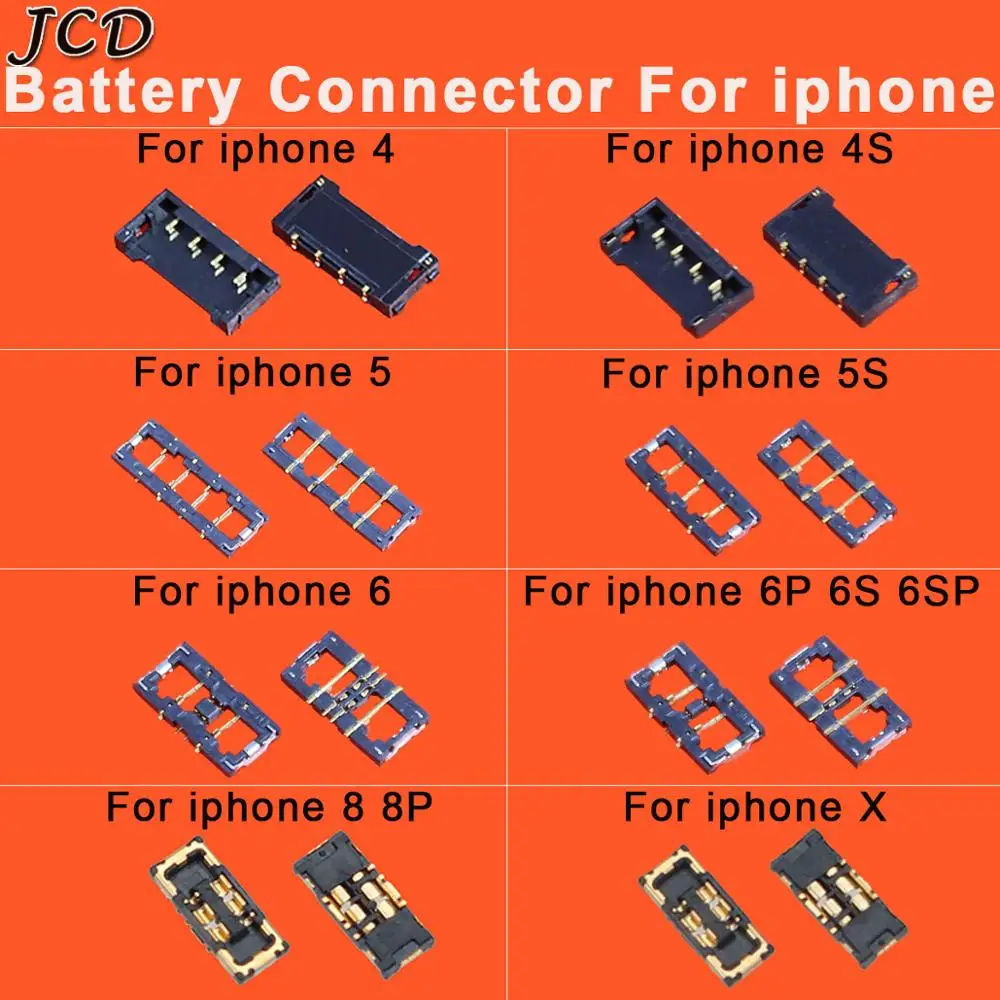 Разъем для аккумулятора JCD iphone 4 4s 5 5s 6 6Plus 6S 8 plus X | Мобильные телефоны и аксессуары