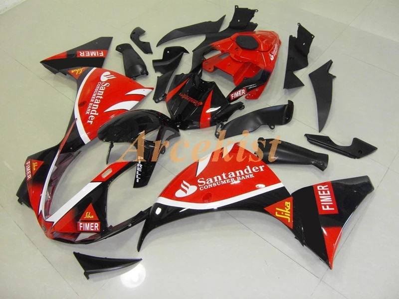 

Новый комплект обтекателей для мотоцикла из АБС, подходит для YAMAHA YZF-R1 09 10 11 R1 2009 2010 2011, кузов под заказ, красный, черный