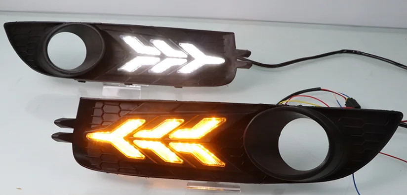 Дневные ходовые огни дневного света со светодиодами DRL 1 пара с указателем