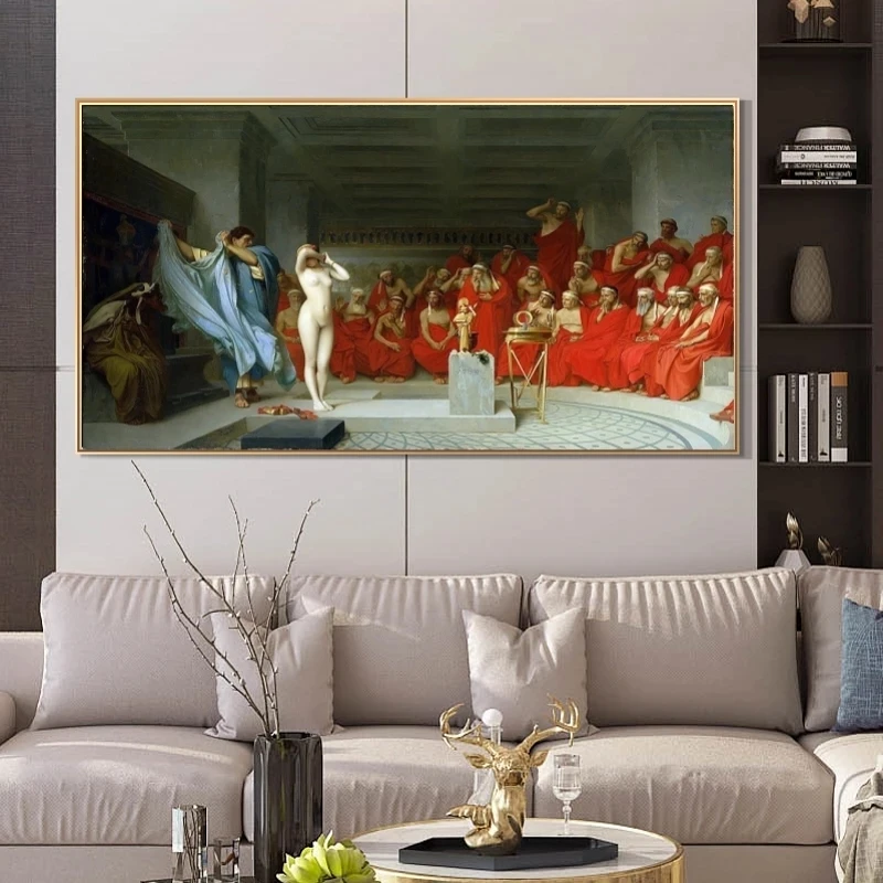 Знаменитые Картины фрине во дворе холст художественные плакаты и принты