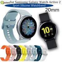 20mm watch strap for samsung galaxy watch active 2 4044mm sport silicone smart wristbands for samsung gear s2 classic 732 strap