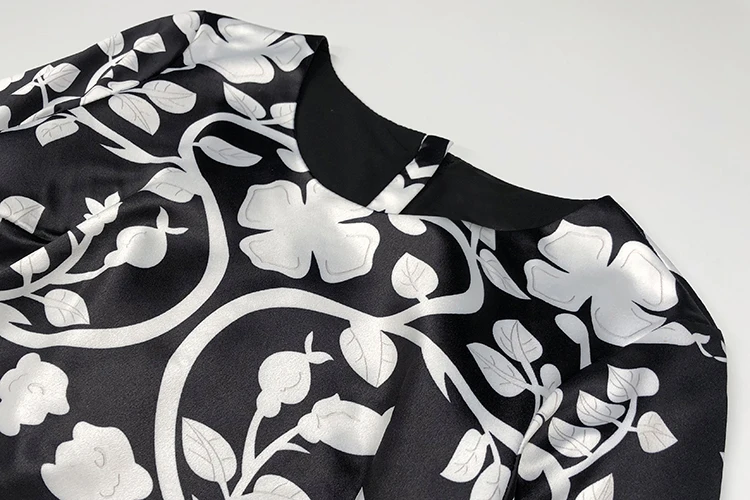 

Designer Dresses Women's High Quality Half Sleeve Vintage Water Ink Painting Printed Plus Size XXL Vestidos