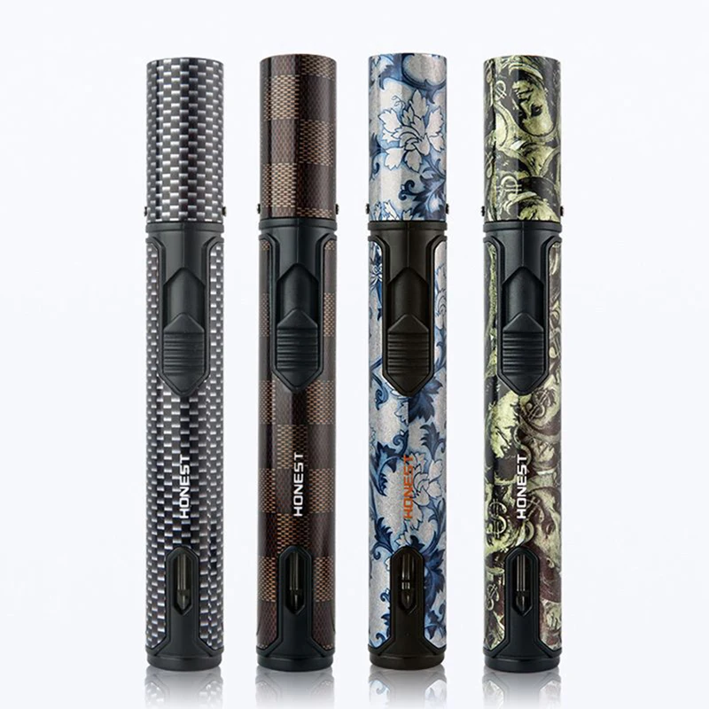 

Kitchen Metal Torch Gas Lighters Windproof Lighter Cigar Butane Lighters Spray Gun Portable Jet Lighter Outdoor Blue