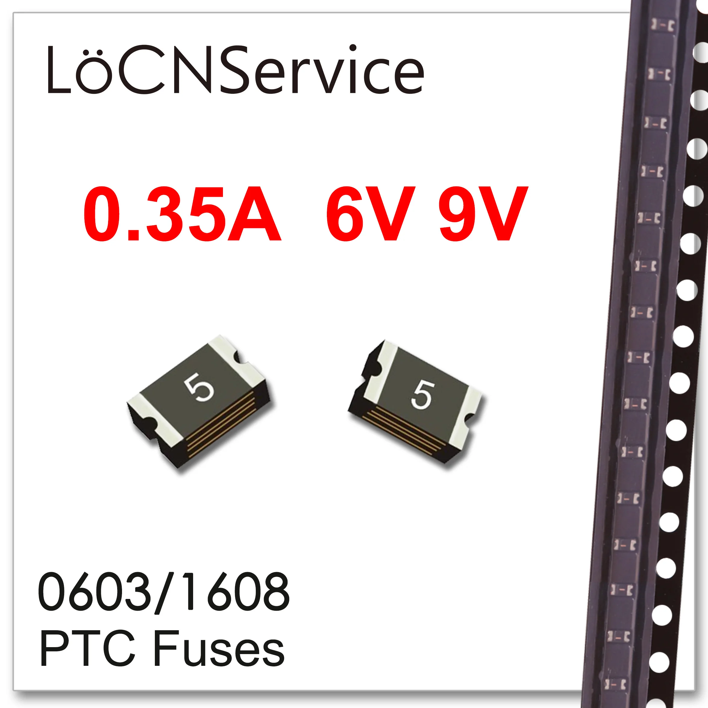 

LoCNService 5000PCS 0603/1608 6V 9V 0.35A 350mA PTC Fuses SMD High Quality