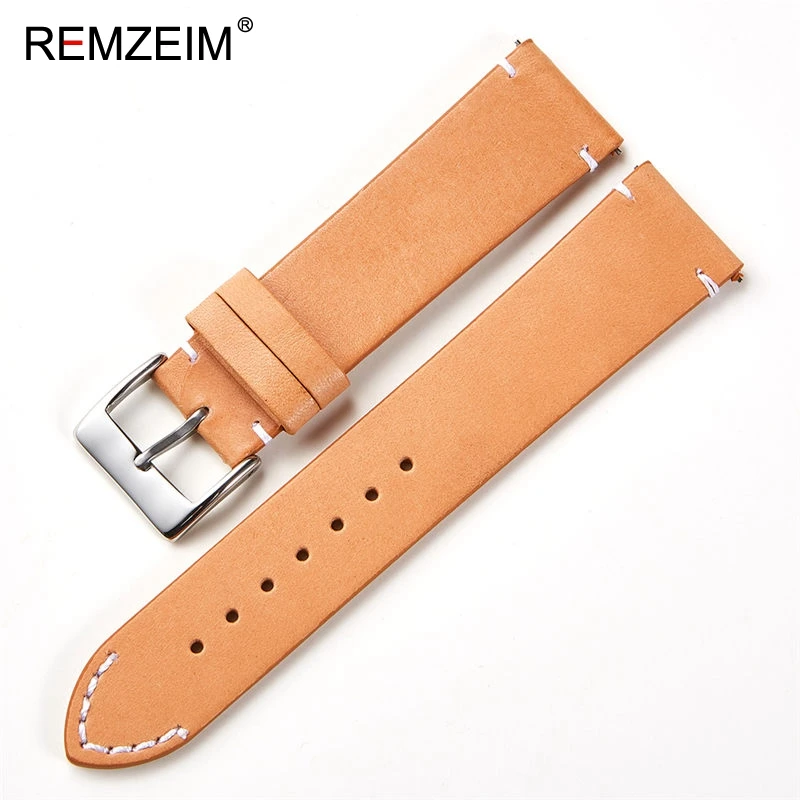 

Calf 22mm 20mm Leather Watchbands For Samsung Galaxy Watch 4 46mm 42mm Active 2 40mm 44mm Band Gear S3 S2 Strap 18mm 24mm