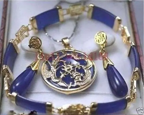 

Wholesale noble purple lucky pendant & Earrings Bracelet sets