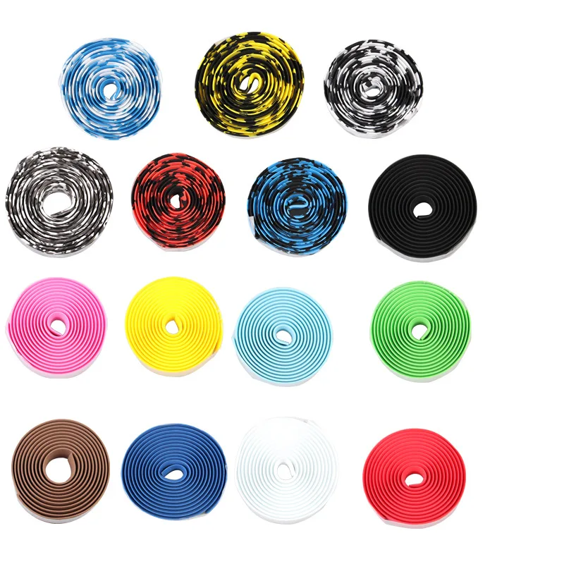 Лента для руля дорожного велосипеда защитный ремень с заглушками нескользящая