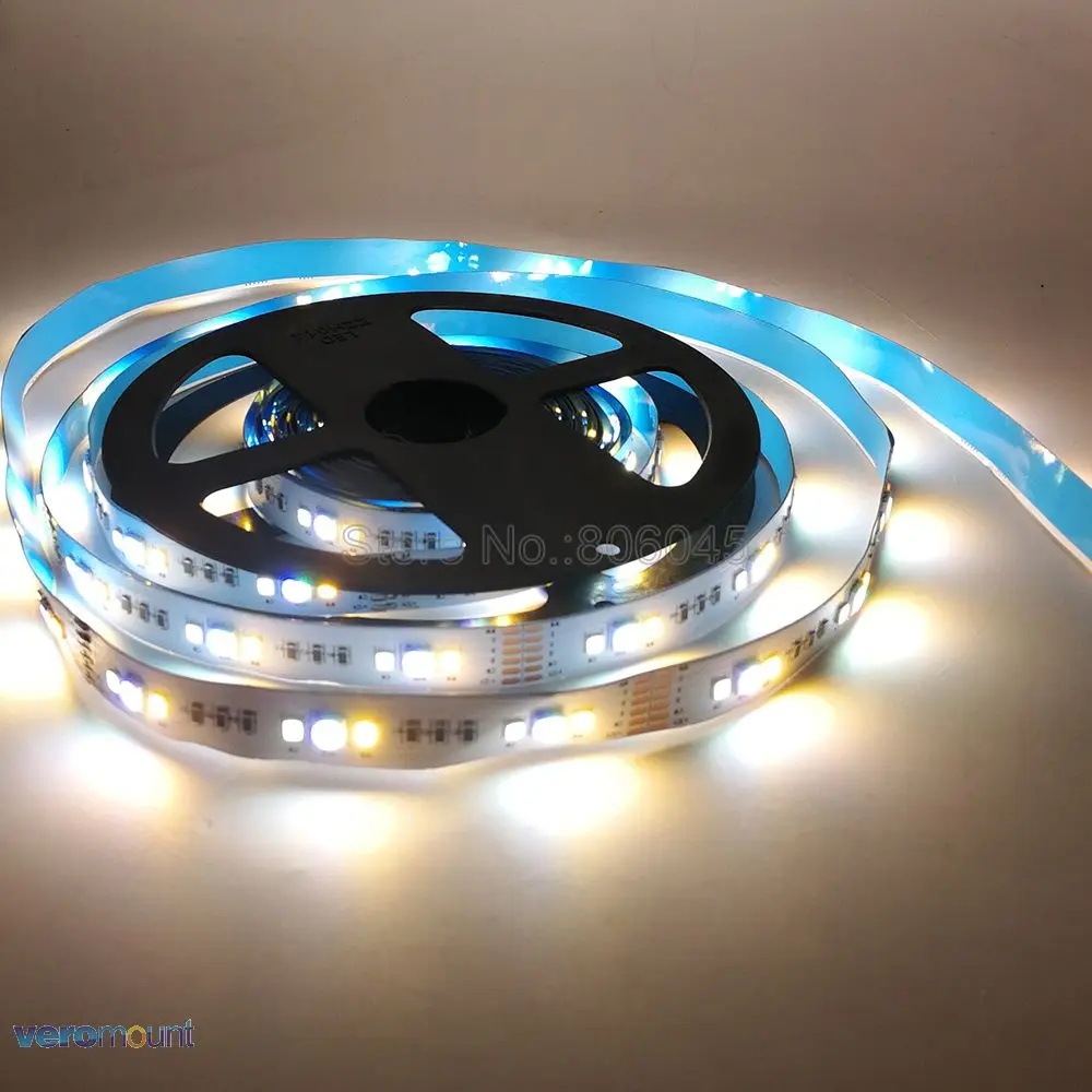 Светодиодная ленсветильник RGB + CCT 5050 SMD 2835 холодный белый теплый свет лента