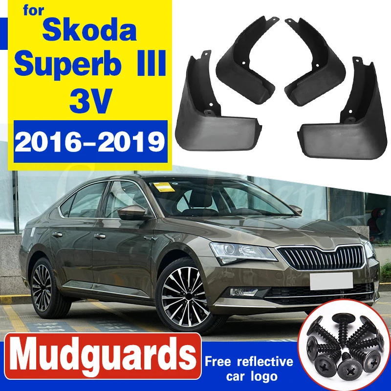 Набор литых автомобильных брызговиков для Skoda Superb III 3V 2016 2019 Брызговики крыло