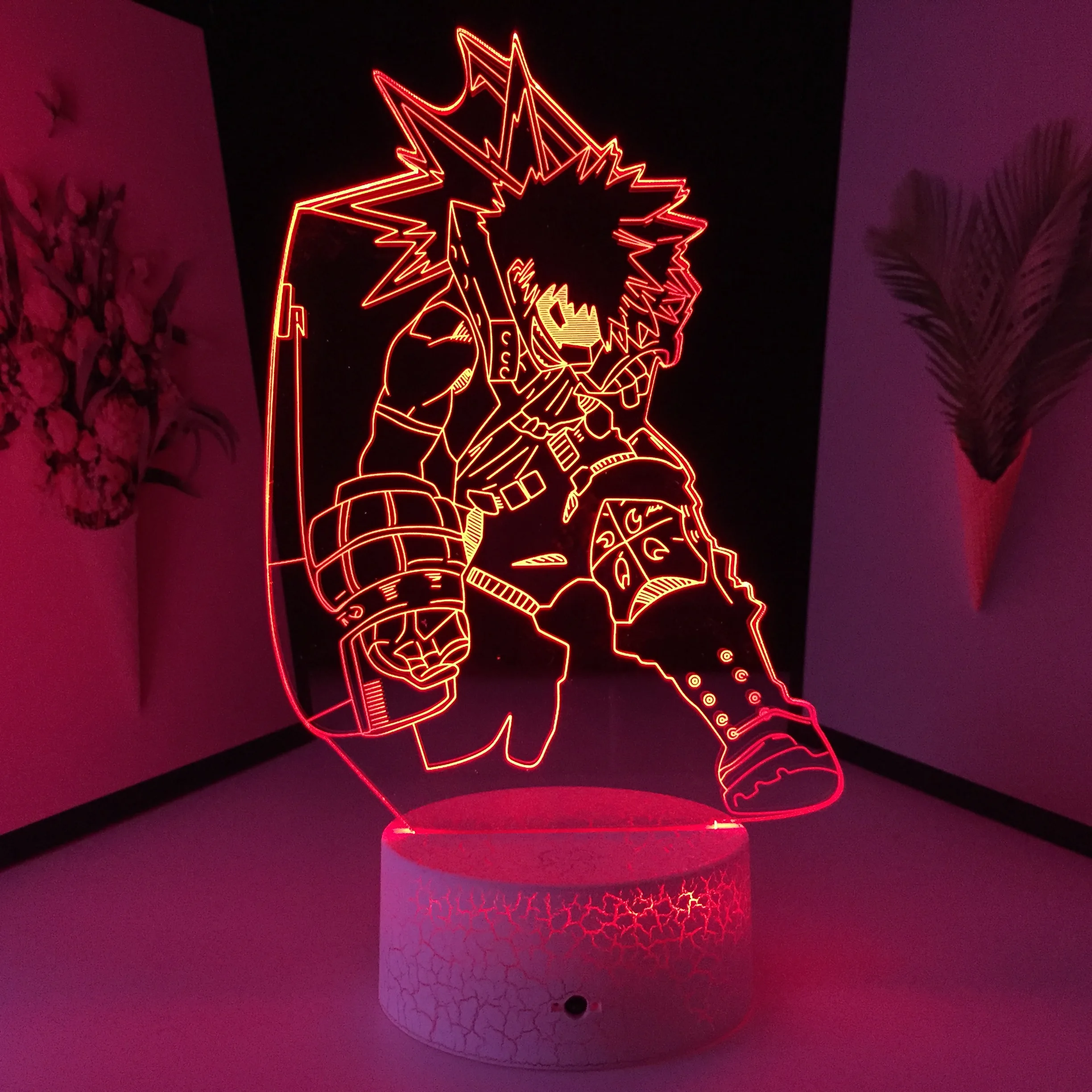 Мой герой Академия Katsuki Bakugo лампа для дня рождения подарок Спальня украшение