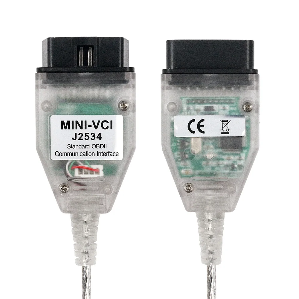 Бесплатная доставка V13.00.022 MINI VCI для TOYOTA TIS Techstream MINIVCI с чипом FT232RQ J2534 Minivci OBD2