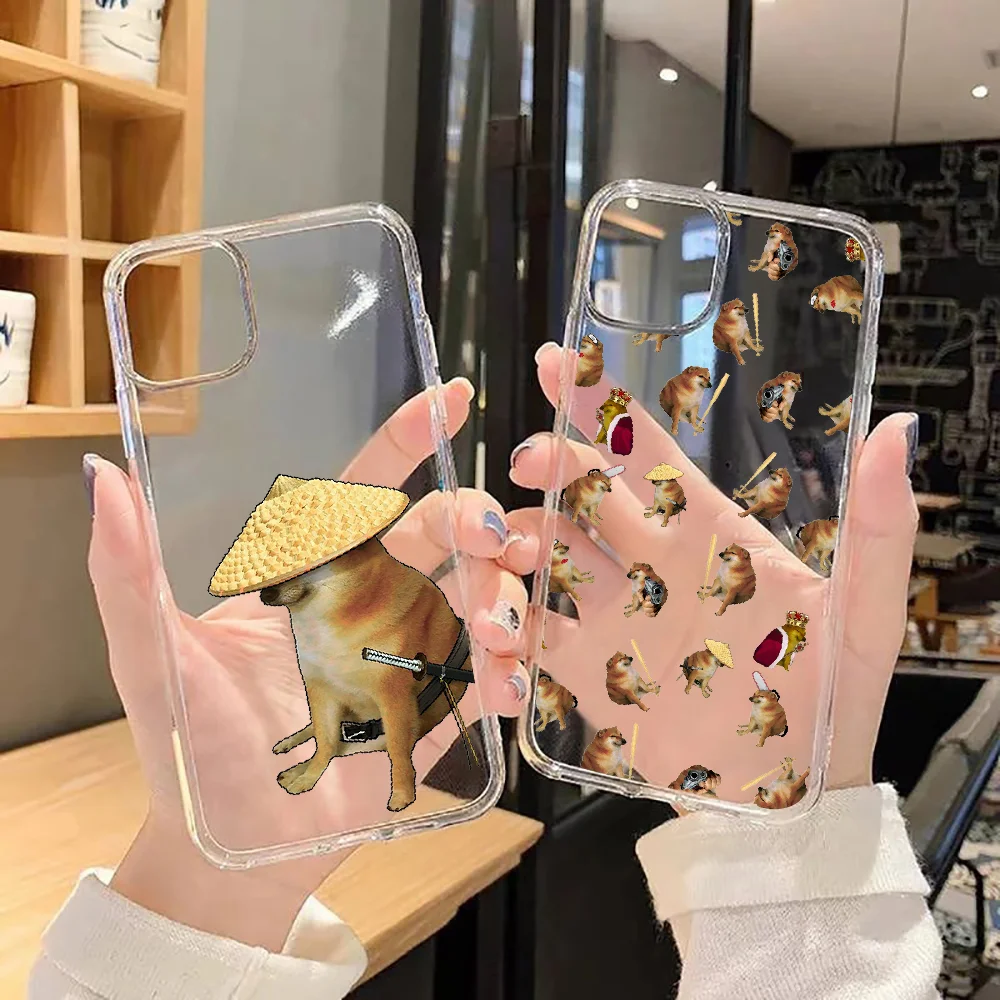 Cheems Doge чехол для телефона Samsung Galaxy Note 4 8 9 10 20 S8 S9 S10 S10E S20 Plus UITRA Ультра Прозрачный
