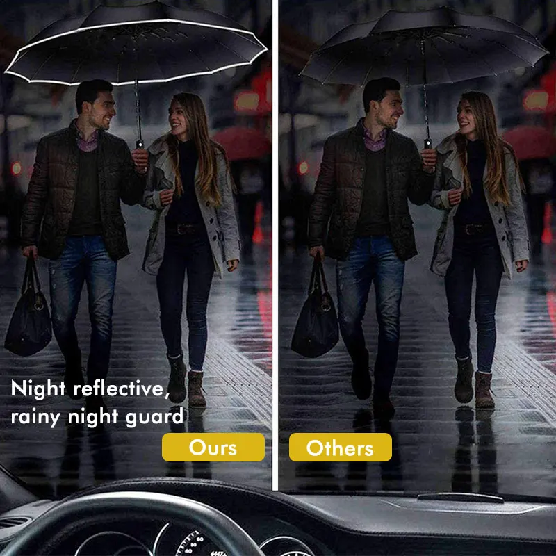 Ветрозащитный автоматический складной зонт от дождя для мужчин и женщин 10 ребер