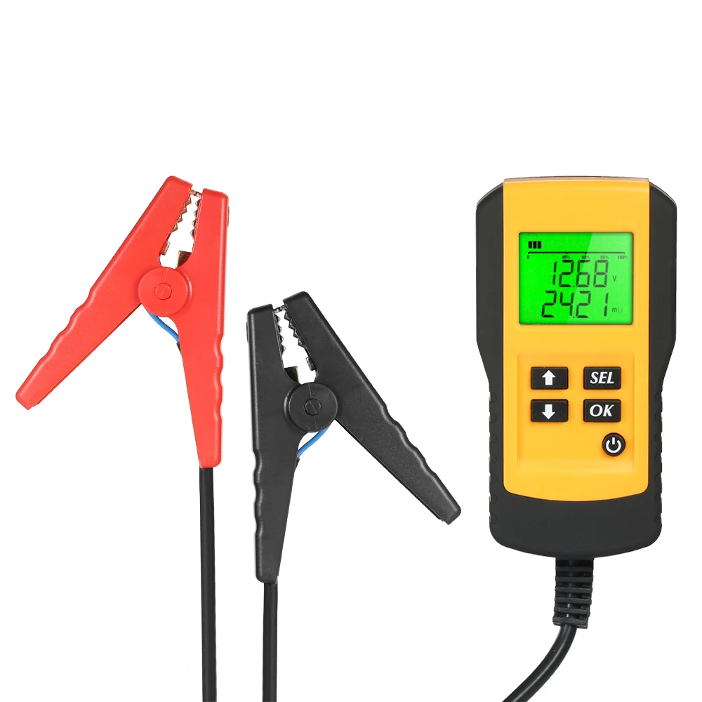 Автомобильный анализатор аккумулятора цифровой тестер с ЖК дисплеем и