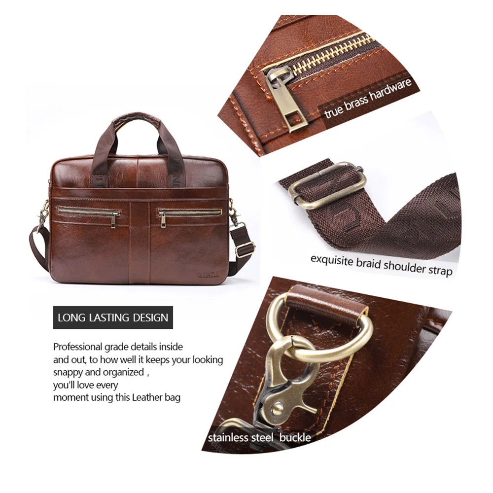 Мужская сумка из натуральной кожи мужской портфель мужская для ноутбука