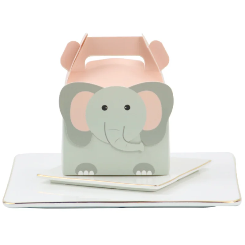 

6 шт., картонные пакеты для конфет в виде животных