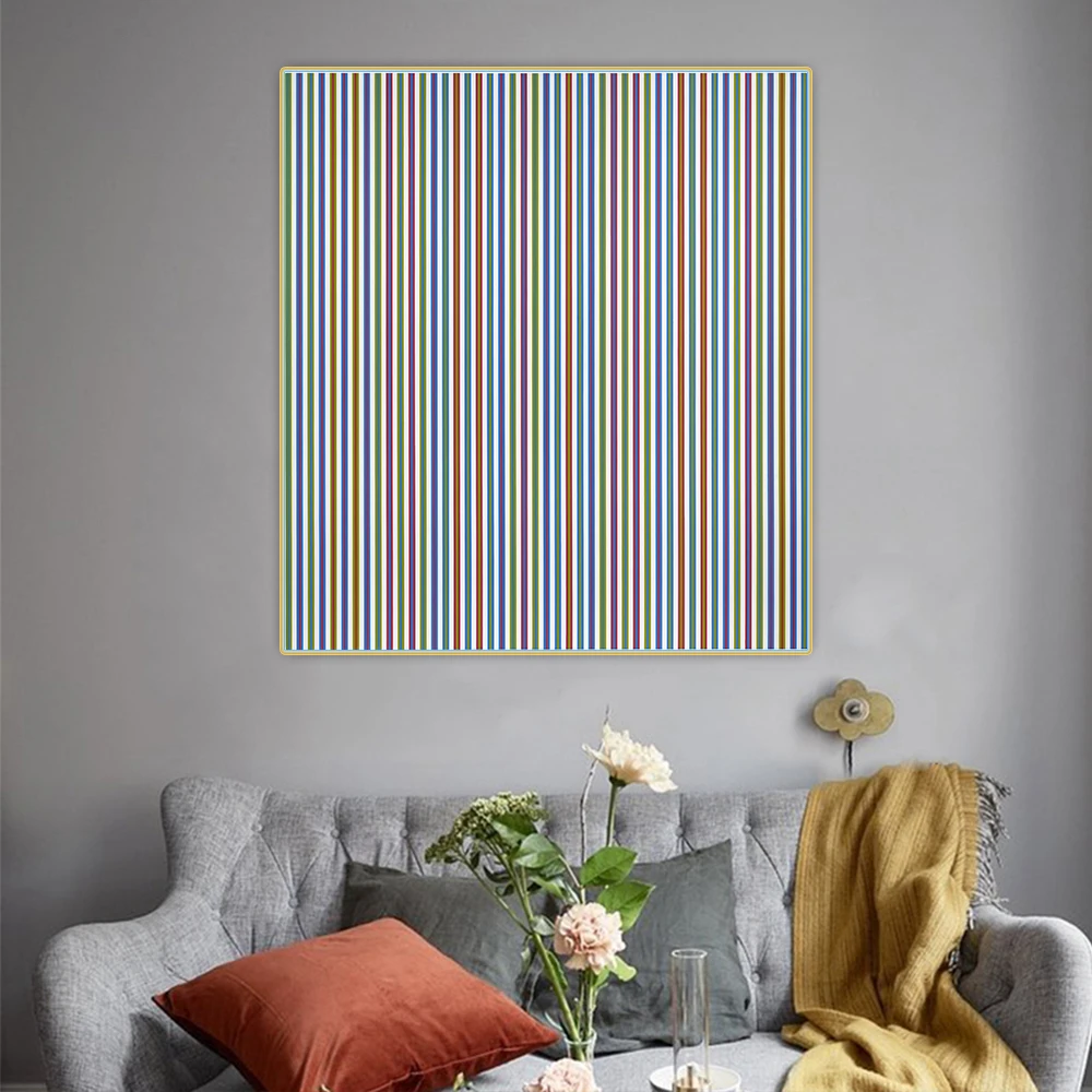 

Citon Bridget Rileyã€ŠElysiumã€‹Canvas Oil Painting Artwork Poster Picture Wall Hanging Decorations Home Living Room Decor
