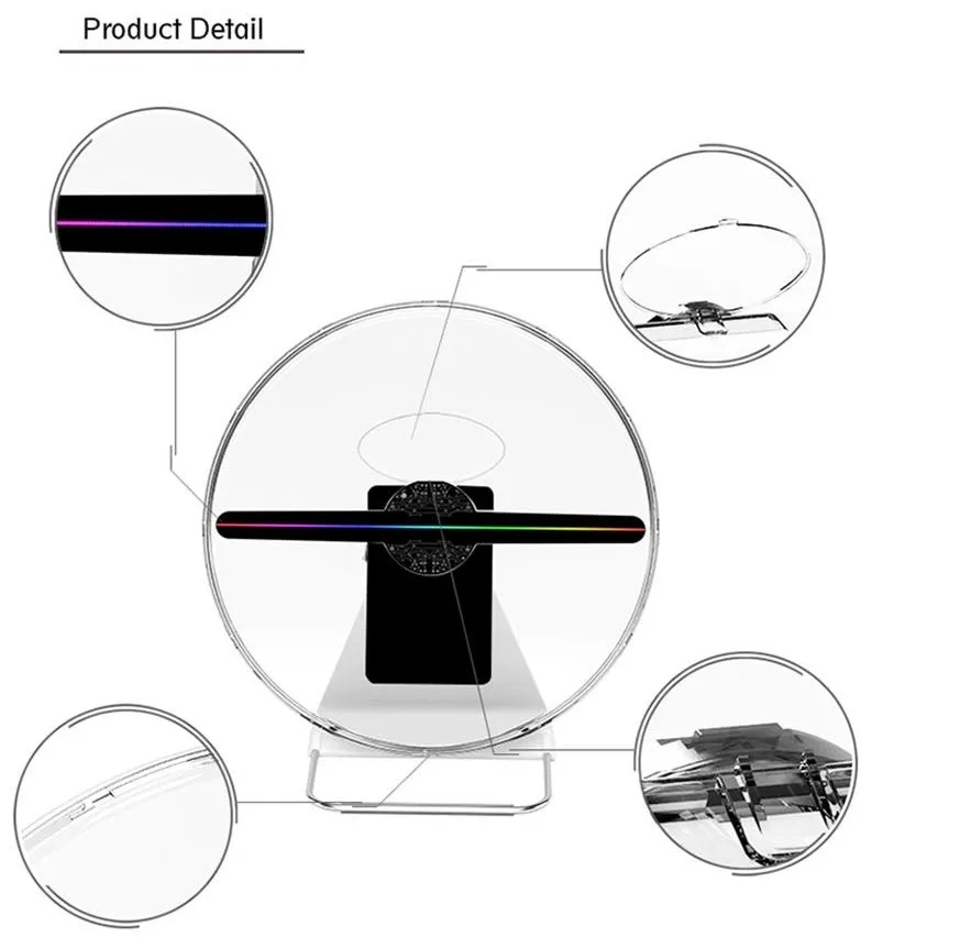 HD 3D Голограмма вентилятор для проектора 30 см 256 шт. светодиодная полоса реклама