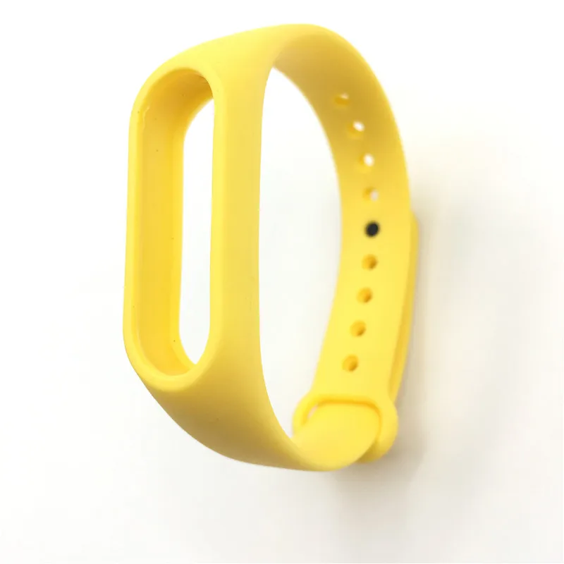 Yellow 1 шт. для Xiaomi mi band 2 наручный ремень силиконовый цветной браслет для mi Band умный Браслет для Xiao mi Band 2 аксессуары - Цвет: Yellow