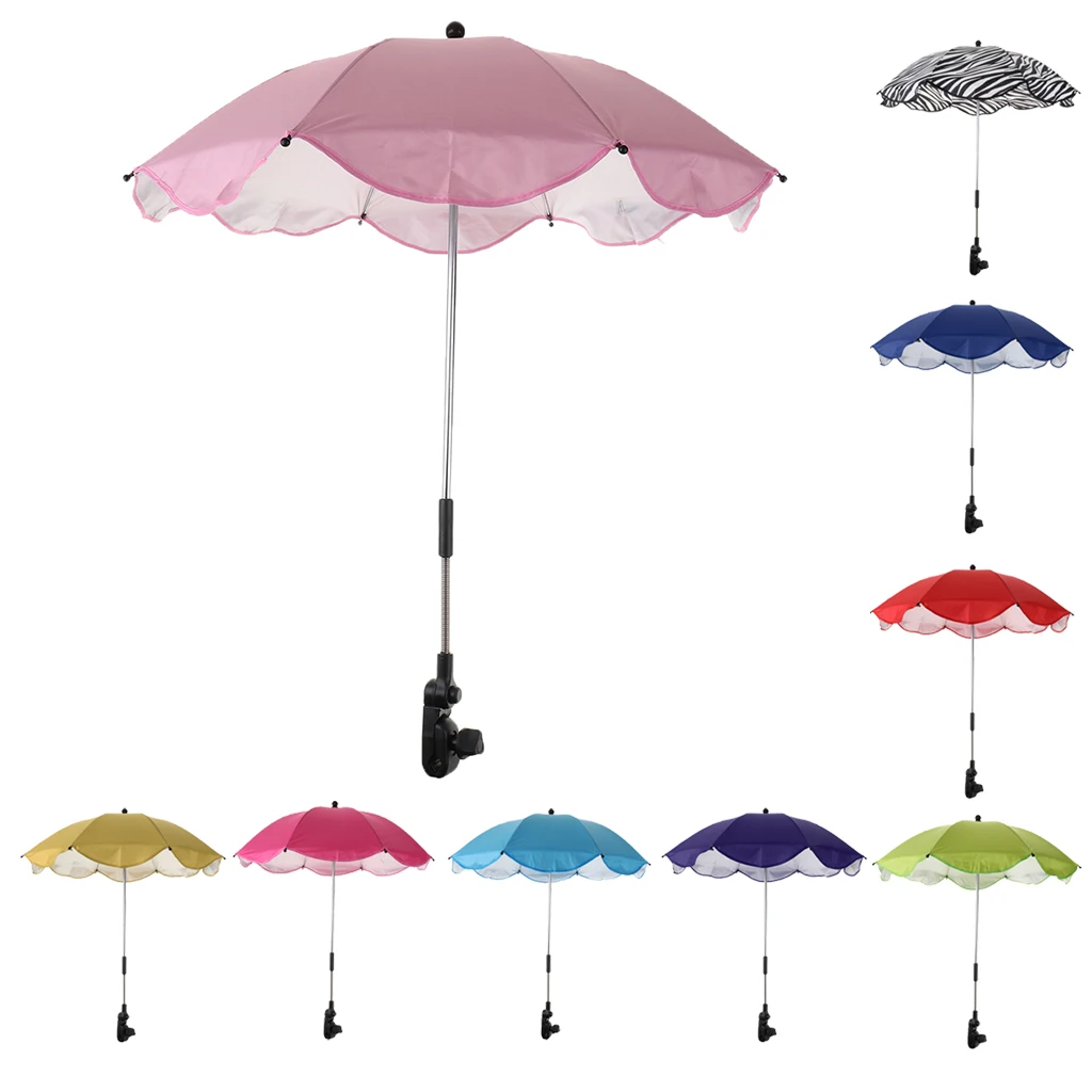 

Summer Sunshade Umbrella UV Protection Beach Shelter Outdoor Lightweight Parasol with Sand Anchor for Coast