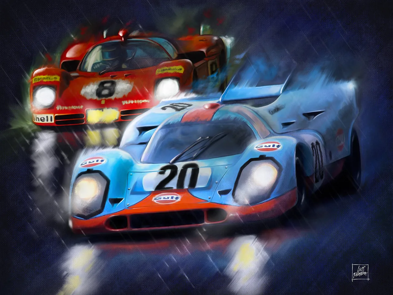 Постер LE MANS с гоночными автомобилями 24 часа настенная Картина на холсте для