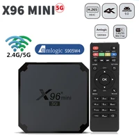 x96 mini 5g smart tv box android 9 0 amlogic s905w s905w4 2 4ghz 5g wifi 3d 4k media player google youtube set top boxes x96mini