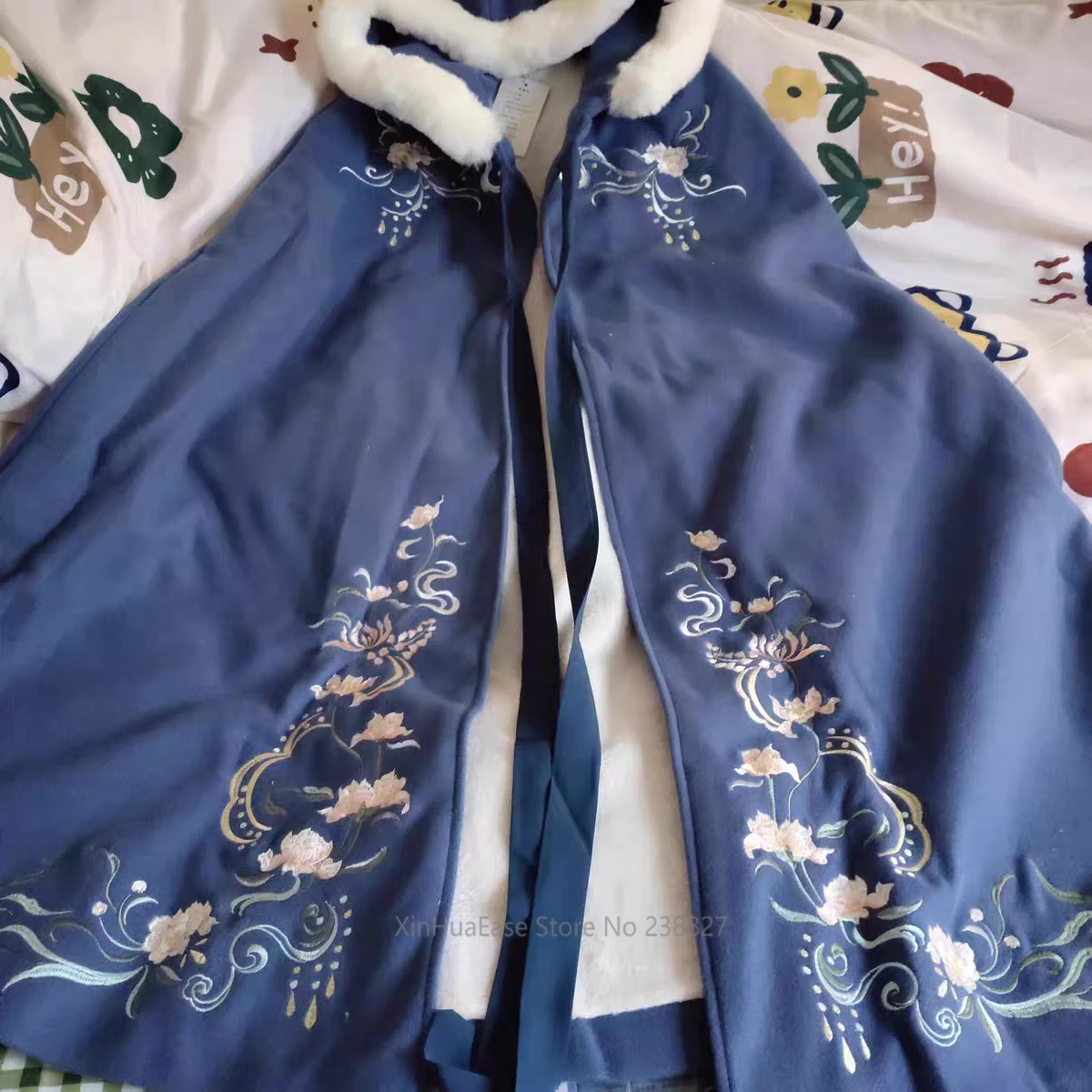 XinHuaEase Hanfu плащ Женское зимнее теплое пальто китайское толстое с капюшоном старое
