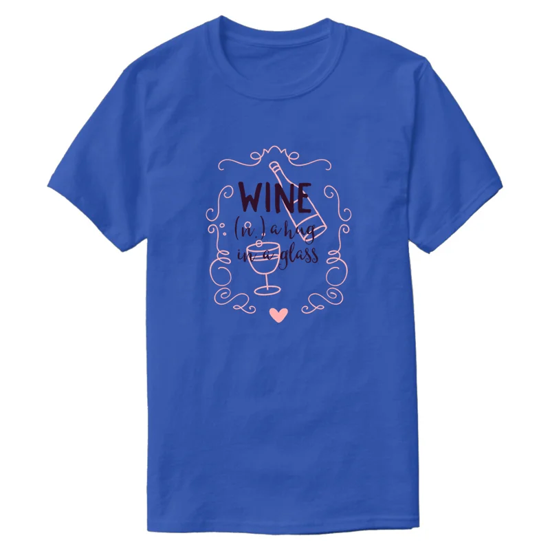 Мужская футболка с надписью Super Wine Definition A Hug In glass 2020 хипстерская Базовая