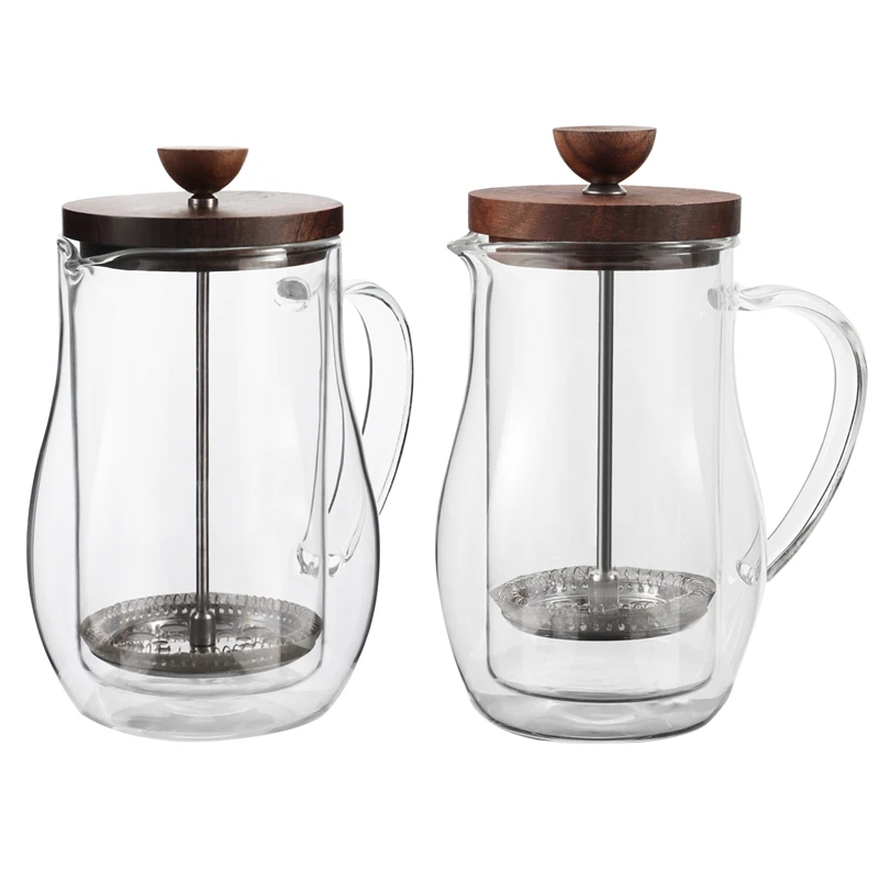 

Стеклянный кофейник с двойными стенками, фильтр-пресс для чайника, термостойкий чайник, бытовая фляжка