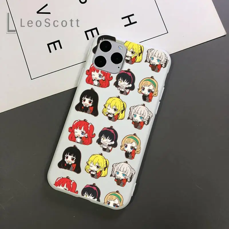 

Japanese Anime Kakegurui Jabami Yumeko Phone Case Candy Color for iPhone 11 12 mini pro XS MAX 8 7 6 6S Plus X 5S SE 2020 XR