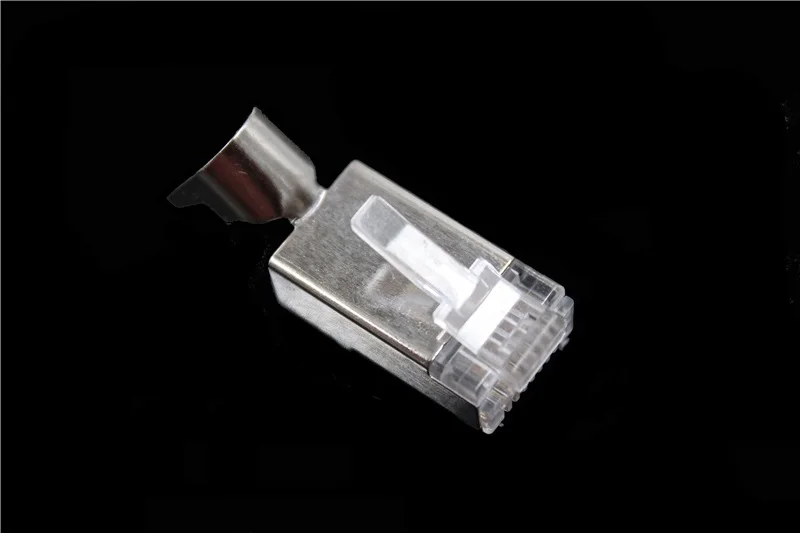 50 шт./лот RJ45 коннектор сетевой Кабельный разъем Cat6a Cat7 штекер Экранированный FTP 8P8C