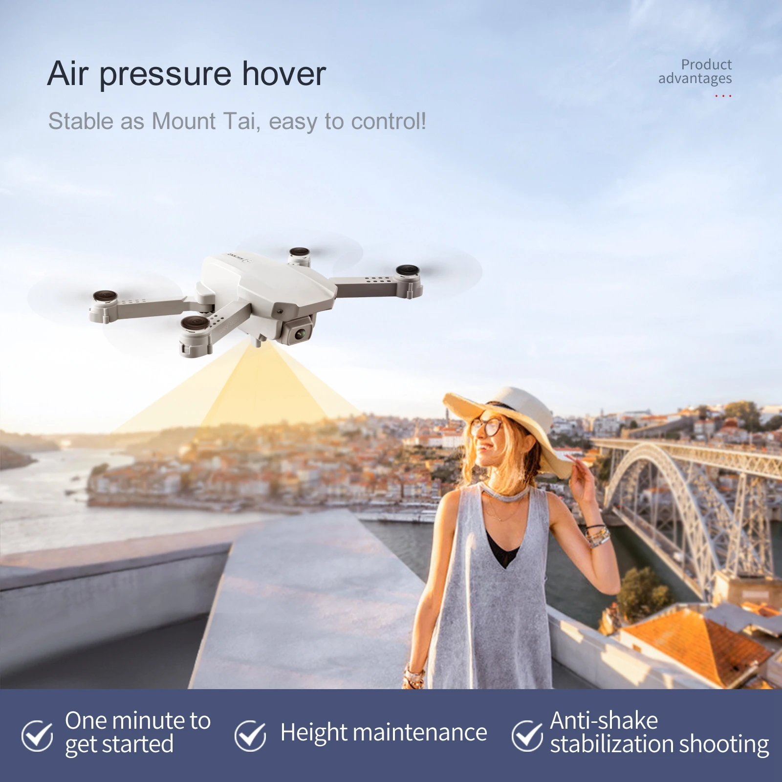 

KK5 Drone with Camera Optical Flow Positioning Headless Mode Altitude Hold