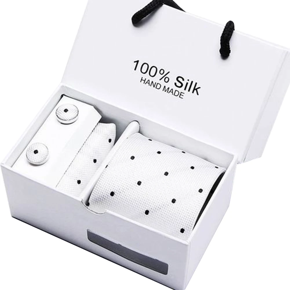 

5Pcs Men Handkerchief Cuff Button Necktie Suit Wedding Party AccessoriesGift