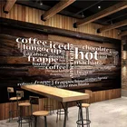 Пользовательские Настенные обои 3D стерео письмо текстура древесины Ресторан Кофейня винтажный фон настенная живопись Papel De Parede 3 D