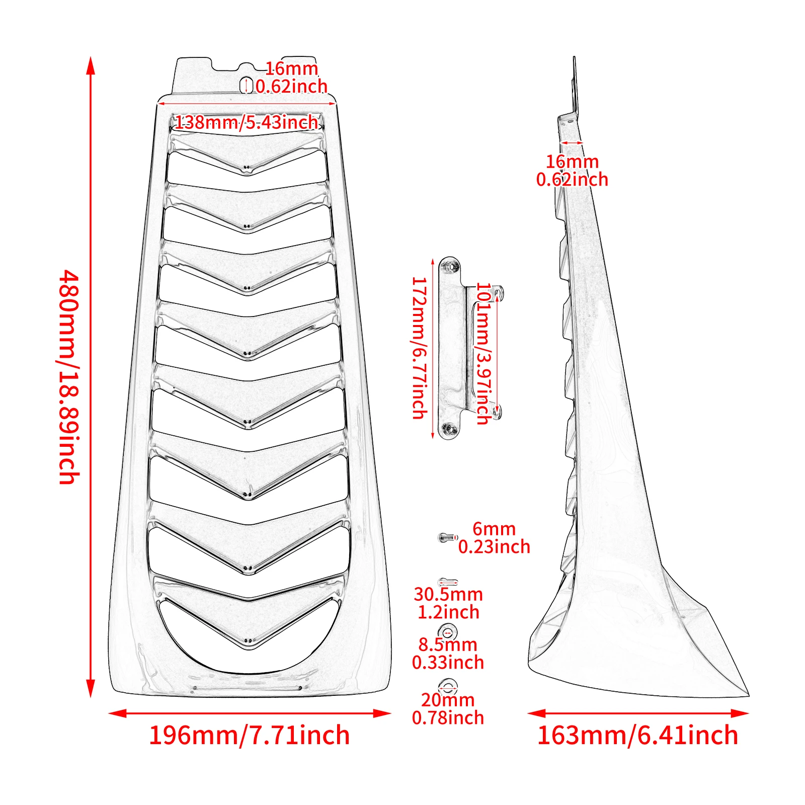 Черная передняя нижняя крышка радиатора для мотоцикла обтекатель подбородка