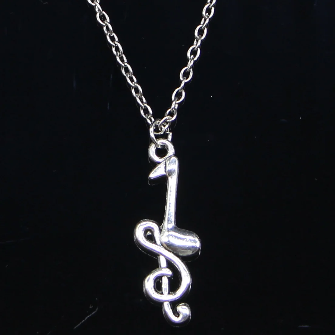 Новое модное ожерелье 32x12 мм подвески с музыкальными нотами короткое длинное