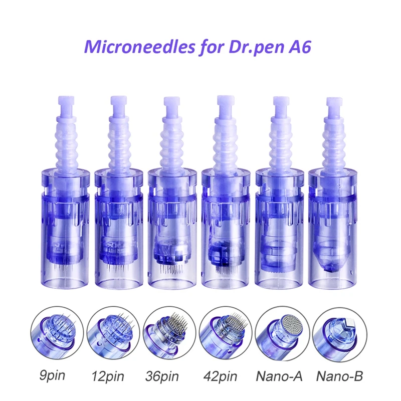 FDA 20 шт./лот Dr Pen A6 1 3 5 7 9 12 36 42 pin Nano игольчатый картридж для электрической дермапены