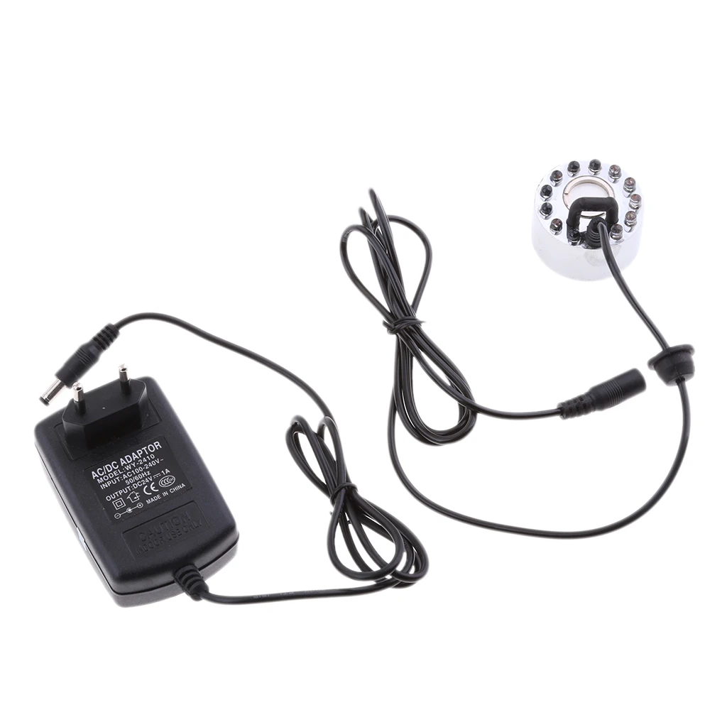 

12-светодиодный распылитель для тумана, Fogger, водяной фонтан, распылитель для пруда, увлажнитель воздуха-штепсельная вилка европейского стан...