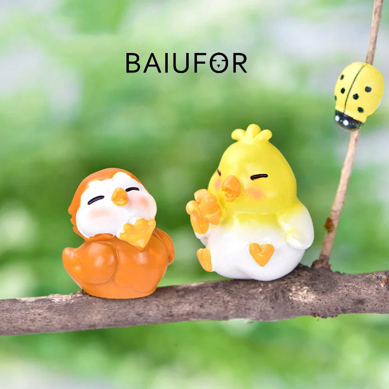 Мини Террариум BAIUFOR мини мультяшная птица попугай Сова дятел птичье гнездо