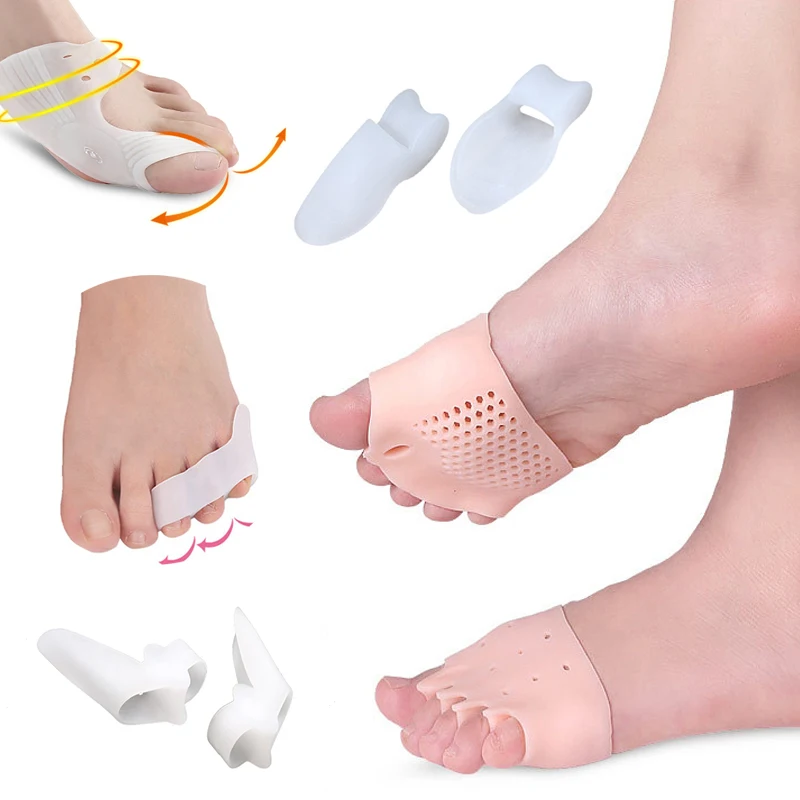 

1-4Pair Silicone Gel Bunion Big Toe Separator Straightener Spreader Foot Pain Hallux Valgus Correction Massage Pedicure Tools
