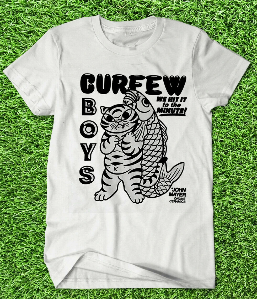 Джон Майер онлайн керамика 2019 тур футболка Curfew мальчиков. Тритон 40Th 30Th 50Th на день
