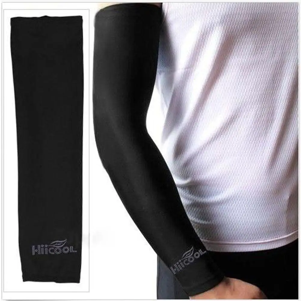 

1 Pair Cooling Arm Sleeves Cover UV Sun Protection Golf Bike Outdoor Sports Riding Cycling Athletic Sport Protection Skins 370mm