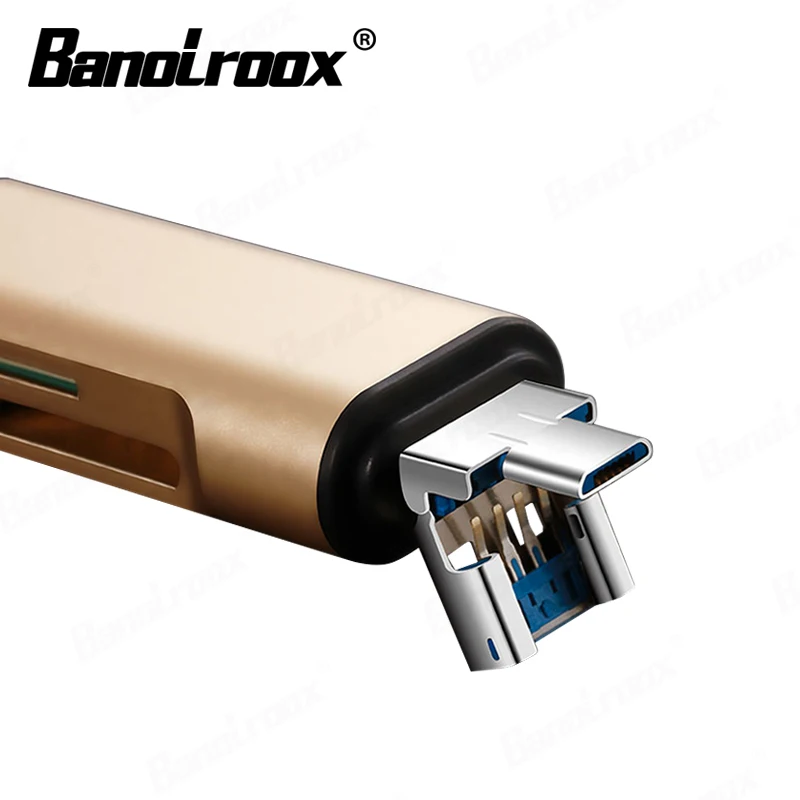 Banolroox высокоскоростной 3 в 1 кардридер Type-C/OTG/Microsd/TF флэш-USB для телефона ноутбука